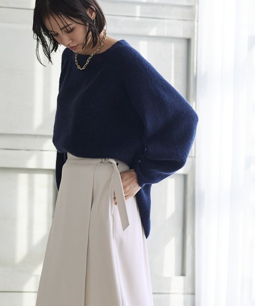 RASW(ラス)の「RASW サイドベルトラップスカート(スカート・レディース・ピンク/ネイビー/アイボリー・M/L)」の10枚目の写真