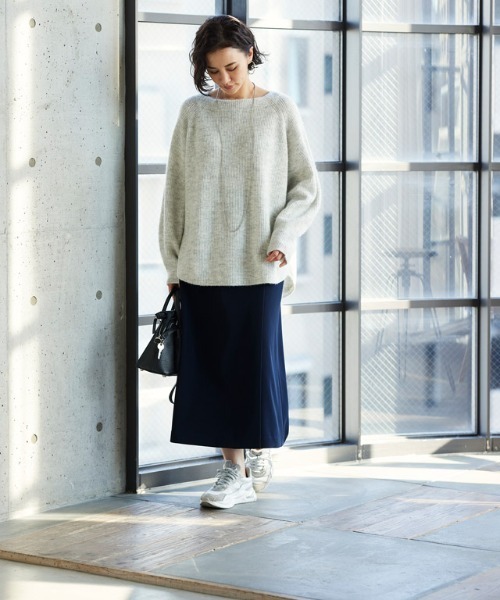 RASW(ラス)の「RASW サイドベルトラップスカート(スカート・レディース・ピンク/ネイビー/アイボリー・M/L)」の14枚目の写真