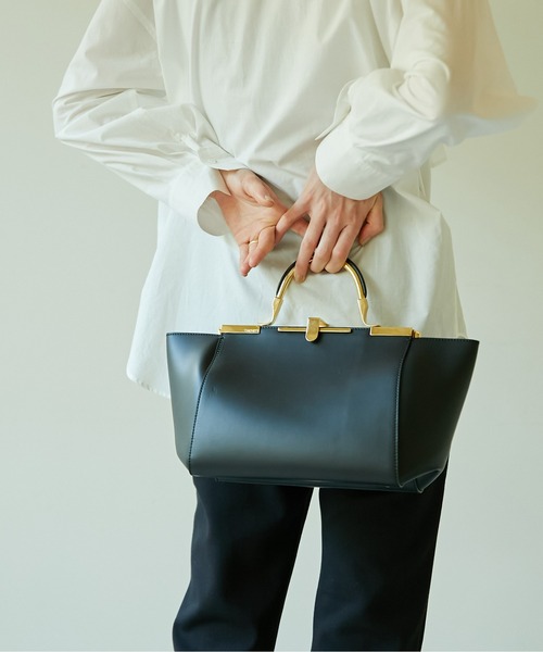 Zanchetti(ザンチェッティ)の「【ZANCHETTI】ハンドバッグ/AMLETO24(ハンドバッグ・レディース・ブラック/グレイッシュベージュ・FREE)」の16枚目の写真