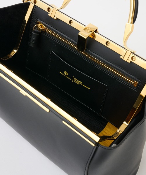 Zanchetti(ザンチェッティ)の「【ZANCHETTI】ハンドバッグ/AMLETO24(ハンドバッグ・レディース・ブラック/グレイッシュベージュ・FREE)」の9枚目の写真