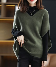 LOPASS | Ｖネック　ルーズニットベスト(ベスト)