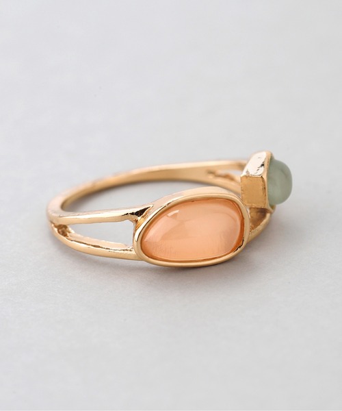 ANEMONE（アネモネ）の「ストーン×パールデザインリング[5本セット]（リング・レディース・ゴールド・FREE）」の4枚目の写真