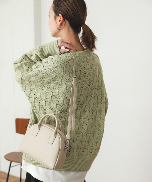 SENSE OF PLACE by URBAN RESEARCH（センスオブプレイスバイアーバンリサーチ）の「スカシアミクルーネックセーター（ニット/セーター・レディース・ブラック/アイボリー/ミント・ONE）」の11枚目の写真