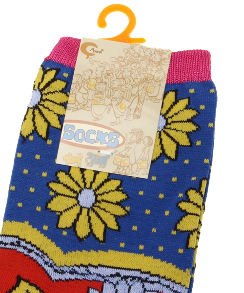 チャイハネ（チャイハネ）の「【チャイハネ】カンガミドルソックス23～25cm（ソックス/靴下・レディース・グリーン/ブルー/パープル・FREE）」の4枚目の写真