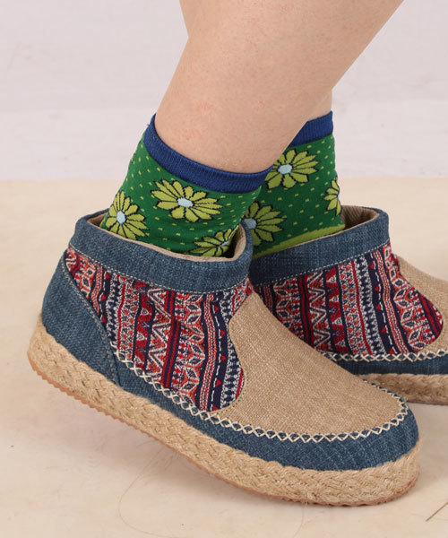 チャイハネ（チャイハネ）の「【チャイハネ】カンガミドルソックス23～25cm（ソックス/靴下・レディース・グリーン/ブルー/パープル・FREE）」の14枚目の写真