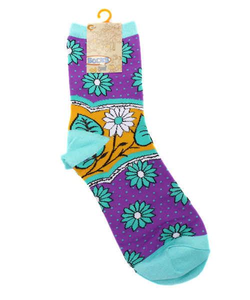 チャイハネ（チャイハネ）の「【チャイハネ】カンガミドルソックス23～25cm（ソックス/靴下・レディース・グリーン/ブルー/パープル・FREE）」の7枚目の写真