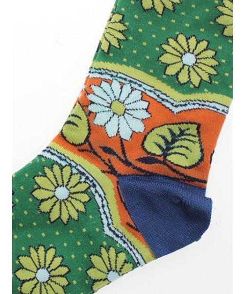 チャイハネ（チャイハネ）の「【チャイハネ】カンガミドルソックス23～25cm（ソックス/靴下・レディース・グリーン/ブルー/パープル・FREE）」の13枚目の写真