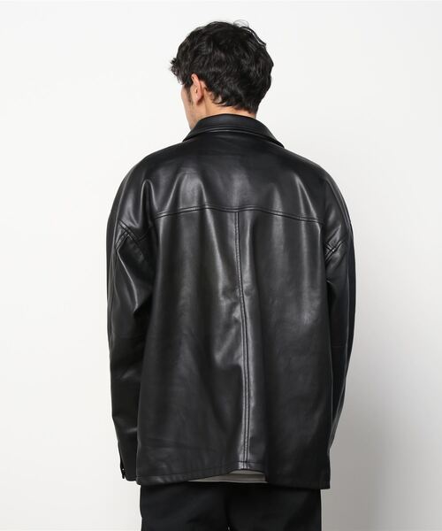 CORPUS SELECT（コーパストーキョー）の「Vegan Leather Car Coat