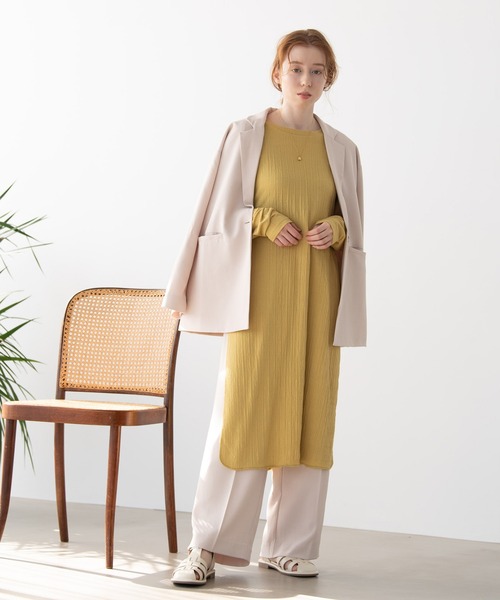 Crisp（クリスプ）の「オーバージャケット（テーラードジャケット・レディース・ピンク/ミント/アイボリー・FREE）」の16枚目の写真