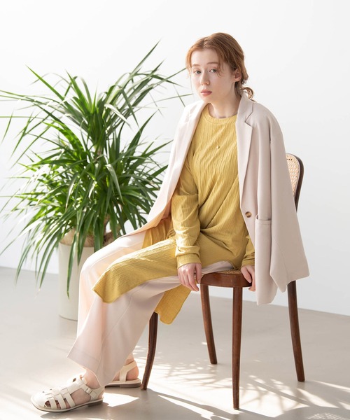 Crisp（クリスプ）の「オーバージャケット（テーラードジャケット・レディース・ピンク/ミント/アイボリー・FREE）」の14枚目の写真