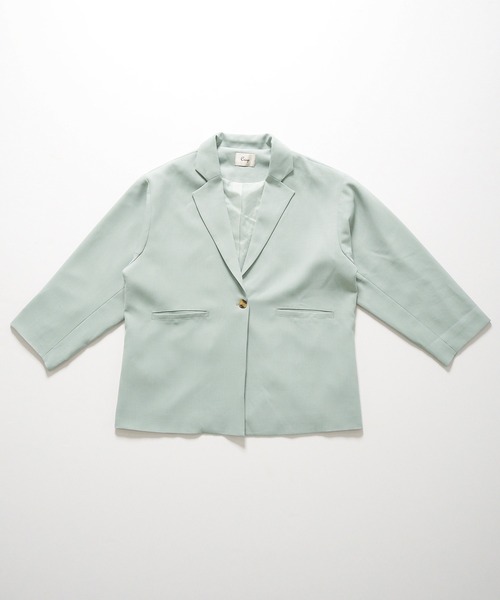 Crisp（クリスプ）の「オーバージャケット（テーラードジャケット・レディース・ピンク/ミント/アイボリー・FREE）」の11枚目の写真