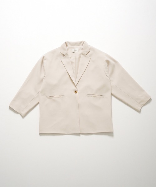 Crisp（クリスプ）の「オーバージャケット（テーラードジャケット・レディース・ピンク/ミント/アイボリー・FREE）」の9枚目の写真