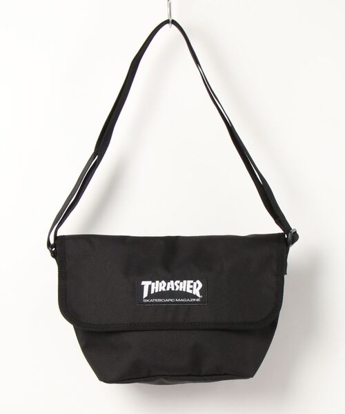 THRASHER(スラッシャー)の「FLAP SHOULDER BAG/スラッシャーショルダーバッグ(ショルダーバッグ・メンズ・ブラック系その他/ブラック×ホワイト/ブラック×レッド・FREE)」の2枚目の写真