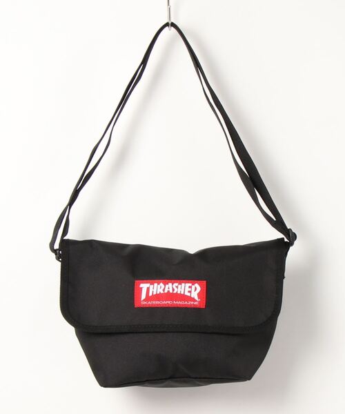 THRASHER(スラッシャー)の「FLAP SHOULDER BAG/スラッシャーショルダーバッグ(ショルダーバッグ・メンズ・ブラック系その他/ブラック×ホワイト/ブラック×レッド・FREE)」の3枚目の写真