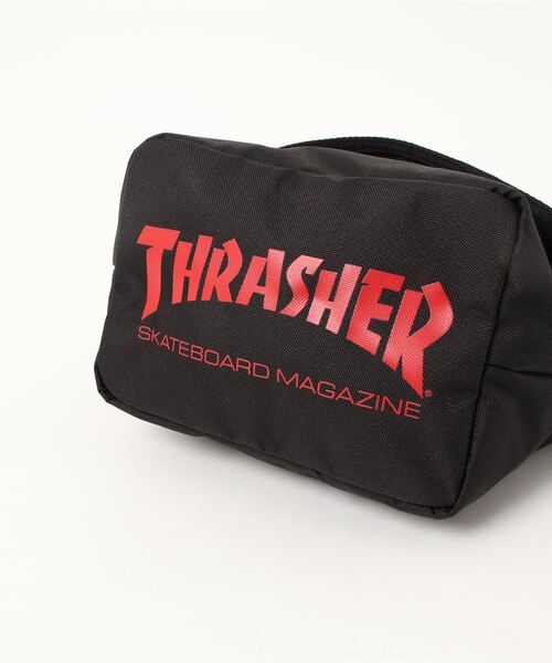 THRASHER(スラッシャー)の「FLAP SHOULDER BAG/スラッシャーショルダーバッグ(ショルダーバッグ・メンズ・ブラック系その他/ブラック×ホワイト/ブラック×レッド・FREE)」の5枚目の写真