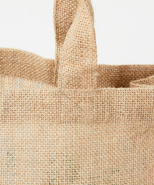 MAISON BENGAL(マイソンベンガル)の「【Maison Bengal】 別注ジュートロゴバッグ(トートバッグ・レディース・ブラック・フリー)」の2枚目の写真