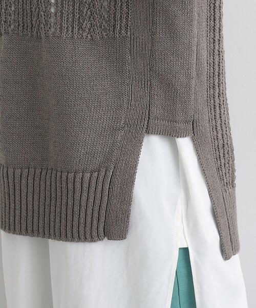INDIVI（インディヴィ）の「◆【洗える】コットンリネンニットベスト（ベスト・レディース・チャコールグレー/ナチュラル/ダークブラウン・38/34/05/15 /13/19）」の10枚目の写真