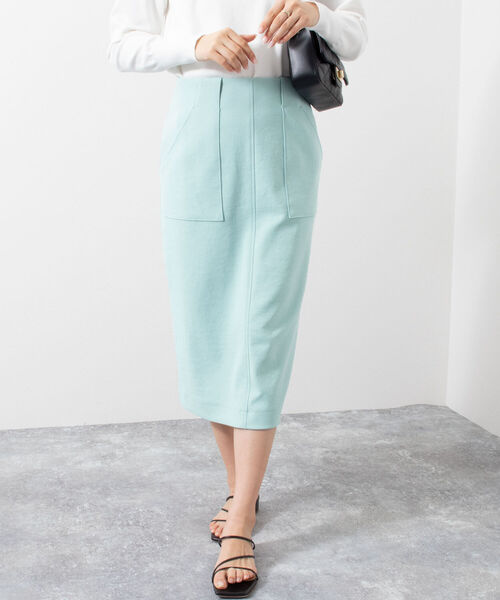 NOLLEY’S（ノーリーズ）の「ストレッチタイトスカート（スカート・レディース・チャコールグレー/ミント/オフホワイト・38/36/34）」の22枚目の写真