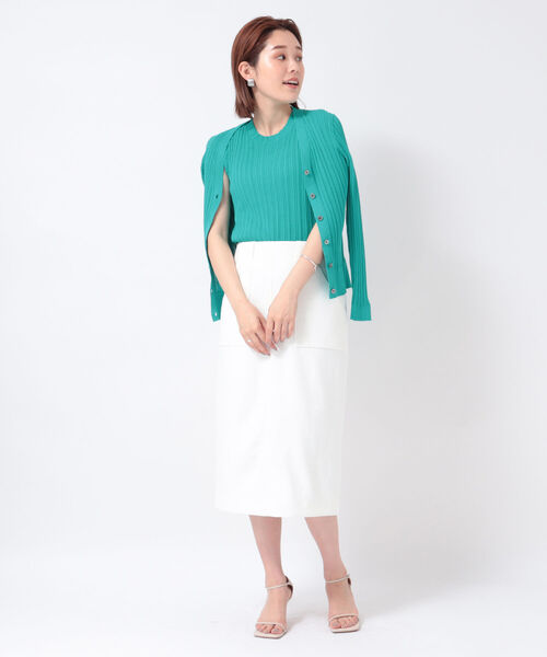 NOLLEY’S（ノーリーズ）の「ストレッチタイトスカート（スカート・レディース・チャコールグレー/ミント/オフホワイト・38/36/34）」の20枚目の写真