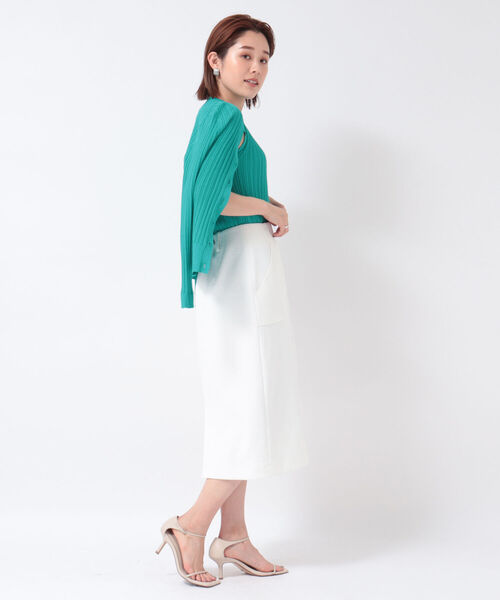 NOLLEY’S（ノーリーズ）の「ストレッチタイトスカート（スカート・レディース・チャコールグレー/ミント/オフホワイト・38/36/34）」の14枚目の写真