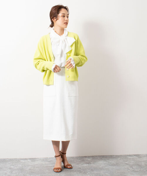 NOLLEY’S（ノーリーズ）の「ストレッチタイトスカート（スカート・レディース・チャコールグレー/ミント/オフホワイト・38/36/34）」の12枚目の写真