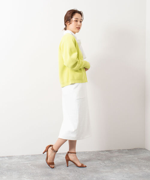 NOLLEY’S（ノーリーズ）の「ストレッチタイトスカート（スカート・レディース・チャコールグレー/ミント/オフホワイト・38/36/34）」の6枚目の写真