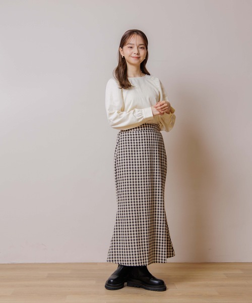 flower（フラワー）の「ハッピーギンガムスカート（スカート・レディース・ブラック/ブルー・FREE）」の17枚目の写真