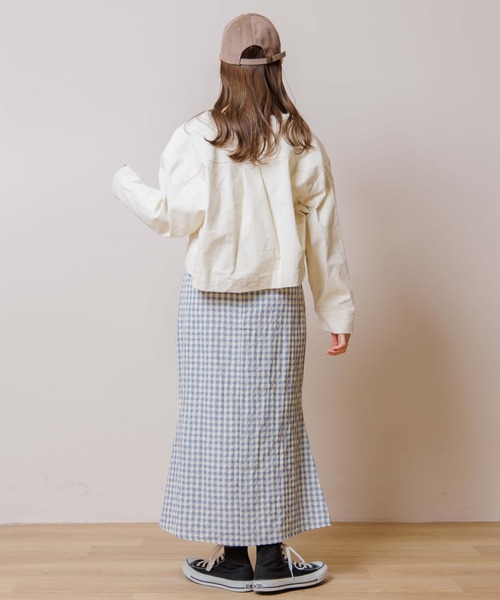 flower（フラワー）の「ハッピーギンガムスカート（スカート・レディース・ブラック/ブルー・FREE）」の22枚目の写真
