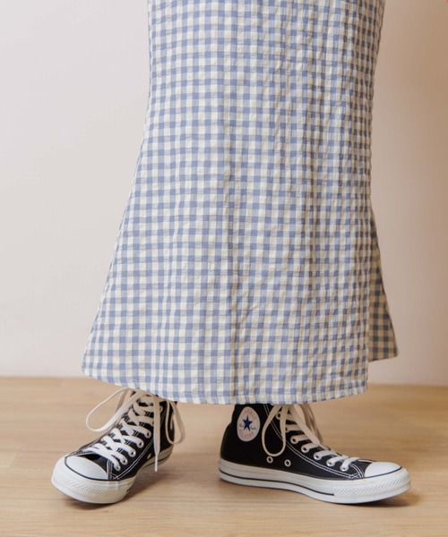 flower（フラワー）の「ハッピーギンガムスカート（スカート・レディース・ブラック/ブルー・FREE）」の19枚目の写真