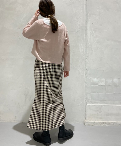 flower（フラワー）の「ハッピーギンガムスカート（スカート・レディース・ブラック/ブルー・FREE）」の20枚目の写真