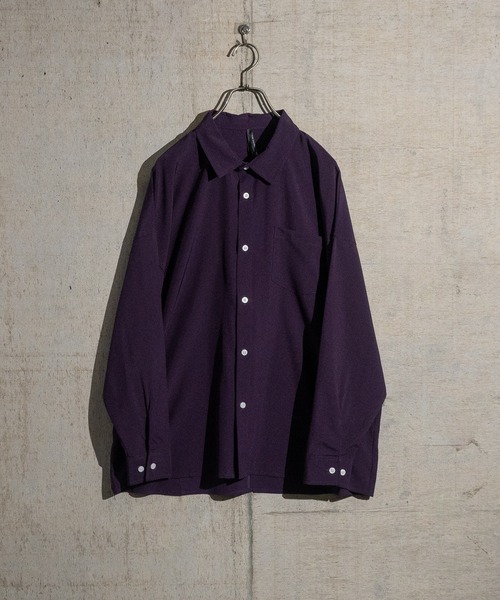 JOHN'S CLOSET（ジョンズクローゼット）の「【i】ポリストレッチドロップショルダーシャツ（シャツ/ブラウス・メンズ・サックスブルー/ホワイト/チャコールグレー/グリーン/イエロー/ブラック/ネイビー/パープル・MEDIUM/LARGE/X-LARGE）」の7枚目の写真