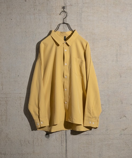 JOHN'S CLOSET（ジョンズクローゼット）の「【i】ポリストレッチドロップショルダーシャツ（シャツ/ブラウス・メンズ・サックスブルー/ホワイト/チャコールグレー/グリーン/イエロー/ブラック/ネイビー/パープル・MEDIUM/LARGE/X-LARGE）」の8枚目の写真