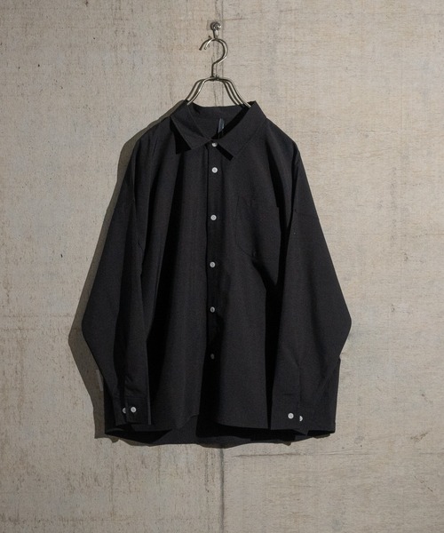 JOHN'S CLOSET（ジョンズクローゼット）の「【i】ポリストレッチドロップショルダーシャツ（シャツ/ブラウス・メンズ・サックスブルー/ホワイト/チャコールグレー/グリーン/イエロー/ブラック/ネイビー/パープル・MEDIUM/LARGE/X-LARGE）」の4枚目の写真