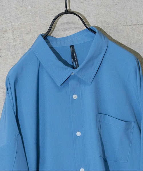 JOHN'S CLOSET（ジョンズクローゼット）の「【i】ポリストレッチドロップショルダーシャツ（シャツ/ブラウス・メンズ・サックスブルー/ホワイト/チャコールグレー/グリーン/イエロー/ブラック/ネイビー/パープル・MEDIUM/LARGE/X-LARGE）」の11枚目の写真