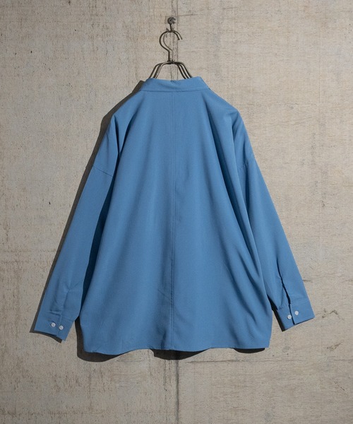 JOHN'S CLOSET（ジョンズクローゼット）の「【i】ポリストレッチドロップショルダーシャツ（シャツ/ブラウス・メンズ・サックスブルー/ホワイト/チャコールグレー/グリーン/イエロー/ブラック/ネイビー/パープル・MEDIUM/LARGE/X-LARGE）」の21枚目の写真