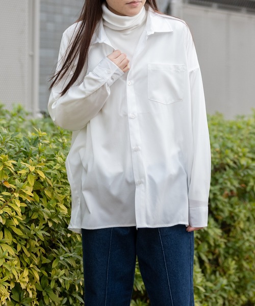 JOHN'S CLOSET（ジョンズクローゼット）の「【i】ポリストレッチドロップショルダーシャツ（シャツ/ブラウス・メンズ・サックスブルー/ホワイト/チャコールグレー/グリーン/イエロー/ブラック/ネイビー/パープル・MEDIUM/LARGE/X-LARGE）」の17枚目の写真