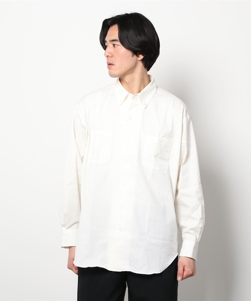 SON OF THE CHEESE（サノバチーズ）の「【SON OF THE CHEESE / サノバチーズ】Big BD Shirt（シャツ/ブラウス・メンズ・ネイビー/ホワイト・MEDIUM/LARGE/SMALL/X-LARGE）」の3枚目の写真