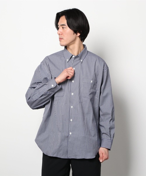SON OF THE CHEESE（サノバチーズ）の「【SON OF THE CHEESE / サノバチーズ】Big BD Shirt（シャツ/ブラウス・メンズ・ネイビー/ホワイト・MEDIUM/LARGE/SMALL/X-LARGE）」の4枚目の写真