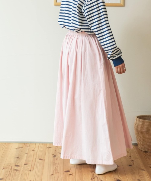 FORK&SPOON(フォークアンドスプーン)の「FORK&SPOON コットンギャザーボリュームスカート(スカート・レディース・ピンク/チャコールグレー/ベージュ系その他/オフホワイト・ONE)」の9枚目の写真