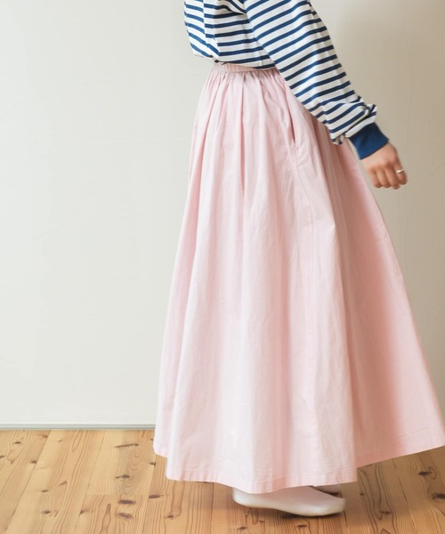 FORK&SPOON(フォークアンドスプーン)の「FORK&SPOON コットンギャザーボリュームスカート(スカート・レディース・ピンク/チャコールグレー/ベージュ系その他/オフホワイト・ONE)」の14枚目の写真