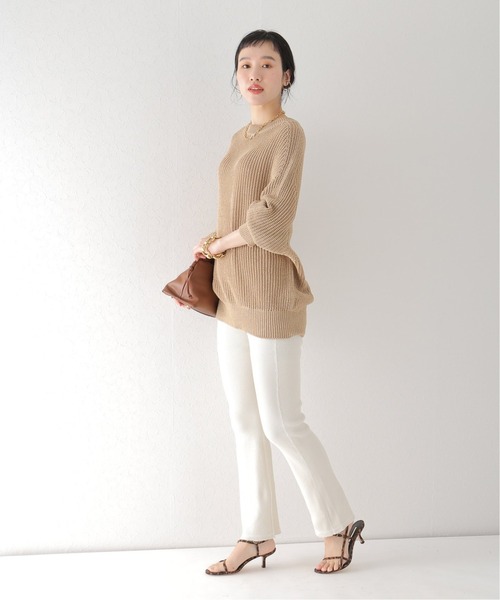 plage（プラージュ）の「【CALUX/キャラクス】 RIB パンツ◆（その他パンツ・レディース・カーキ/ホワイト×ホワイト/スミクロ・38/36）」の7枚目の写真