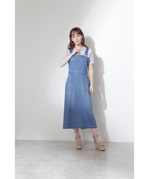 JILL STUART（ジルスチュアート）の「◆パパスデニムワンピース（ジャンパースカート・レディース・ネイビー/ブルー・0/2/4）」の4枚目の写真