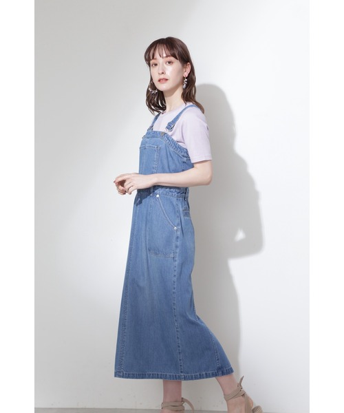 JILL STUART（ジルスチュアート）の「◆パパスデニムワンピース（ジャンパースカート・レディース・ネイビー/ブルー・0/2/4）」の5枚目の写真
