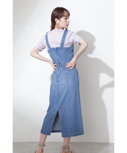 JILL STUART（ジルスチュアート）の「◆パパスデニムワンピース（ジャンパースカート・レディース・ネイビー/ブルー・0/2/4）」の6枚目の写真