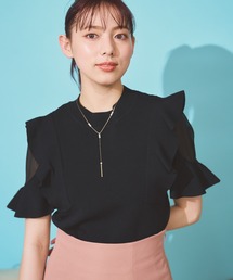 NOELA | シアーショルダーフリルニット(ニット/セーター)