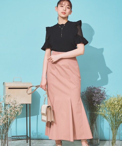 NOELA（ノエラ）の「シアーショルダーフリルニット（ニット/セーター・レディース・ラベンダー/ブラック/ベージュ・フリー）」の17枚目の写真