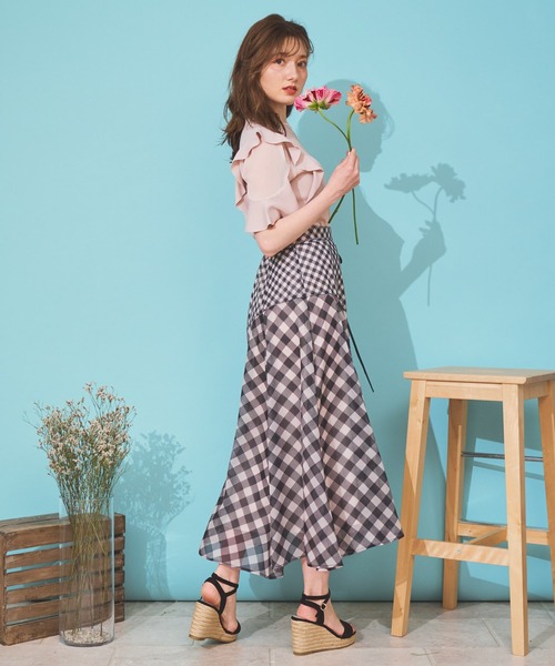 NOELA（ノエラ）の「シアーショルダーフリルニット（ニット/セーター・レディース・ラベンダー/ブラック/ベージュ・フリー）」の6枚目の写真