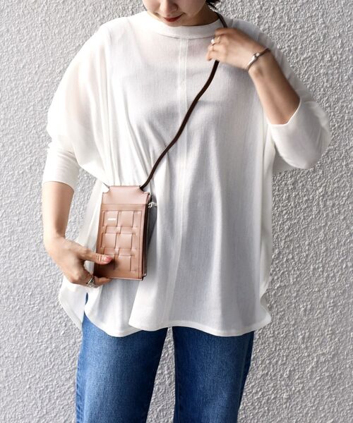 SHIPS（シップス）の「【SHIPS別注】assiette:〈手洗い可能〉チュールドルマンプルオーバー（Tシャツ/カットソー・レディース・ホワイト/ネイビー・ONE SIZE）」の16枚目の写真