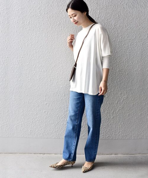 SHIPS（シップス）の「【SHIPS別注】assiette:〈手洗い可能〉チュールドルマンプルオーバー（Tシャツ/カットソー・レディース・ホワイト/ネイビー・ONE SIZE）」の19枚目の写真