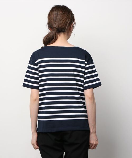 IGNIO(イグニオ)の「イグニオ Tシャツ(Tシャツ/カットソー・レディース・ホワイト×ネイビー/ネイビー・S/M/L/XL)」の4枚目の写真